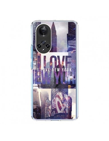 Coque Honor 50 et Huawei Nova 9 I love New Yorck City violet - Javier Martinez