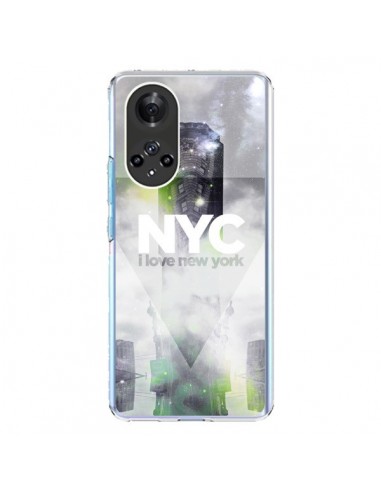 Coque Honor 50 et Huawei Nova 9 I Love New York City Gris Vert - Javier Martinez