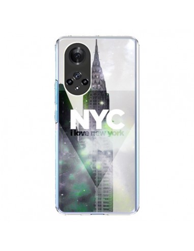 Coque Honor 50 et Huawei Nova 9 I Love New York City Gris Violet Vert - Javier Martinez