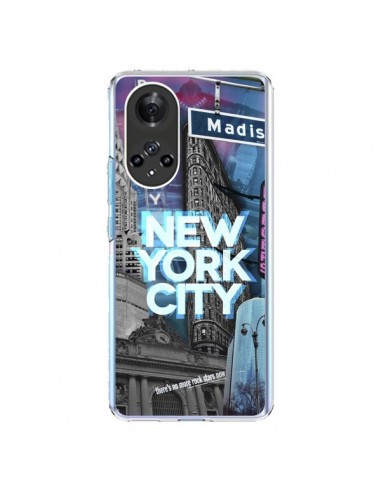 Coque Honor 50 et Huawei Nova 9 New York City Buildings Bleu - Javier Martinez