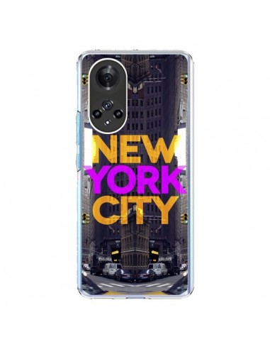 Coque Honor 50 et Huawei Nova 9 New York City Orange Violet - Javier Martinez