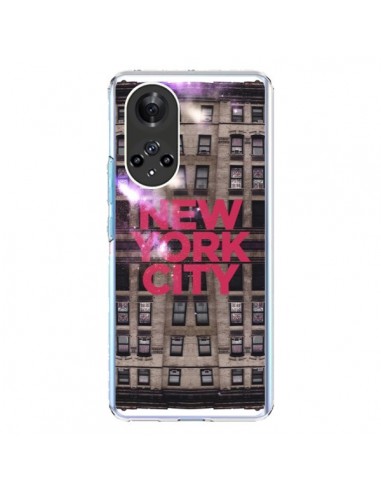 Coque Honor 50 et Huawei Nova 9 New York City Buildings Rouge - Javier Martinez