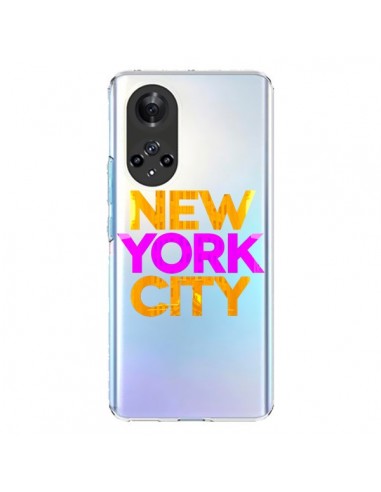 Coque Honor 50 et Huawei Nova 9 New York City NYC Orange Rose Transparente - Javier Martinez