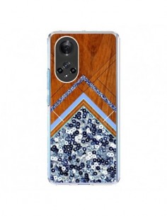 Coque Honor 50 et Huawei Nova 9 Sequin Geometry Bois...
