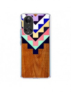 Coque Honor 50 et Huawei Nova 9 Wooden Tribal Bois...
