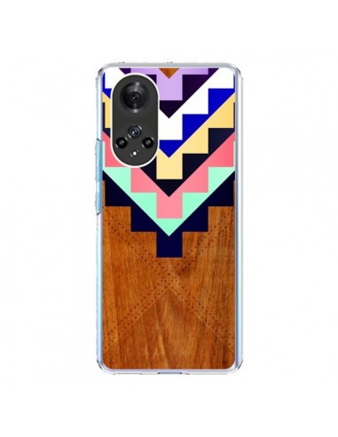 Coque Honor 50 et Huawei Nova 9 Wooden Tribal Bois Azteque Aztec Tribal - Jenny Mhairi