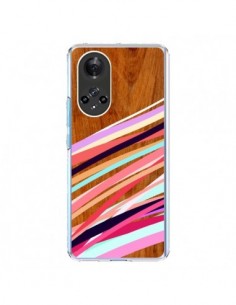 Coque Honor 50 et Huawei Nova 9 Wooden Waves Coral Bois...