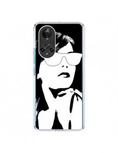 Coque Honor 50 et Huawei Nova 9 Fille Lunettes Blanches -...