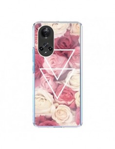 Coque Honor 50 et Huawei Nova 9 Roses Triangles Fleurs -...