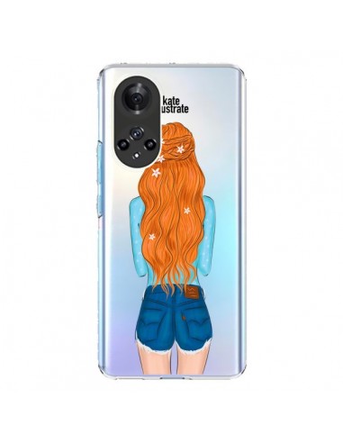 Coque Honor 50 et Huawei Nova 9 Red Hair Don't Care Rousse Transparente - kateillustrate