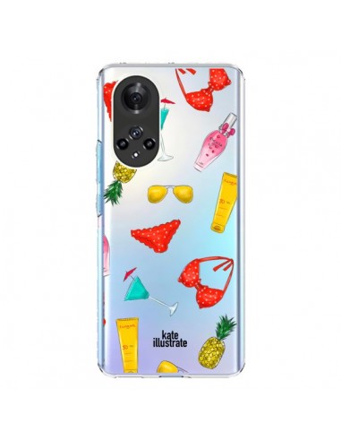 Coque Honor 50 et Huawei Nova 9 Summer Essentials Ete Essentiel Transparente - kateillustrate