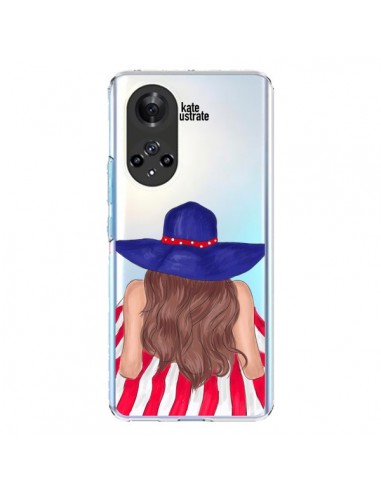 Coque Honor 50 et Huawei Nova 9 Beah Girl Fille Plage Transparente - kateillustrate