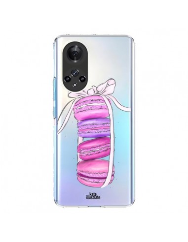 Coque Honor 50 et Huawei Nova 9 Macarons Pink Purple Rose Violet Transparente - kateillustrate