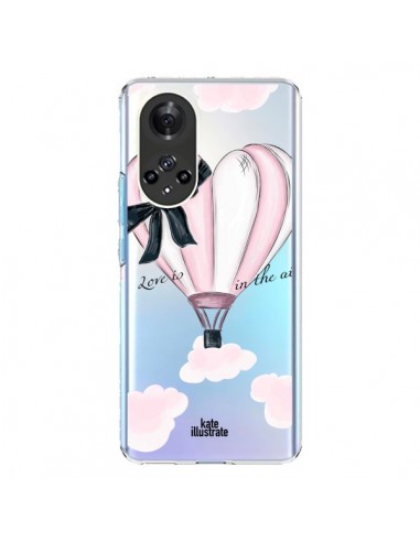 Coque Honor 50 et Huawei Nova 9 Love is in the Air Love Montgolfier Transparente - kateillustrate