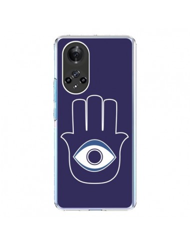 Coque Honor 50 et Huawei Nova 9 Main de Fatma Oeil Bleu - Laetitia