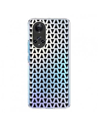 Coque Honor 50 et Huawei Nova 9 Triangles Romi Azteque Noir Transparente - Laetitia