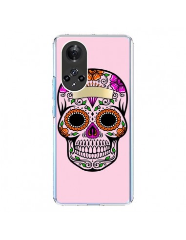 Coque Honor 50 et Huawei Nova 9 Tête de Mort Mexicaine Rose Multicolore - Laetitia