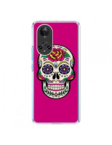 Coque Honor 50 et Huawei Nova 9 Tête de Mort Mexicaine Rose Fushia - Laetitia