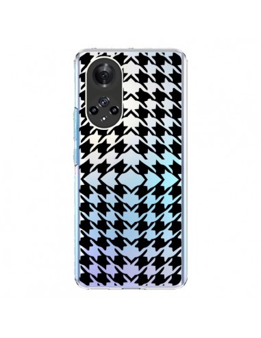 Coque Honor 50 et Huawei Nova 9 Vichy Carre Noir Transparente - Petit Griffin