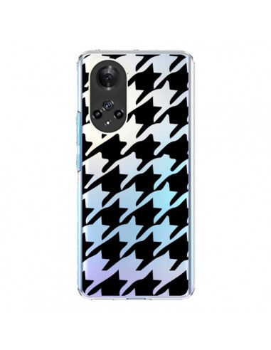 Coque Honor 50 et Huawei Nova 9 Vichy Gros Carre noir Transparente - Petit Griffin