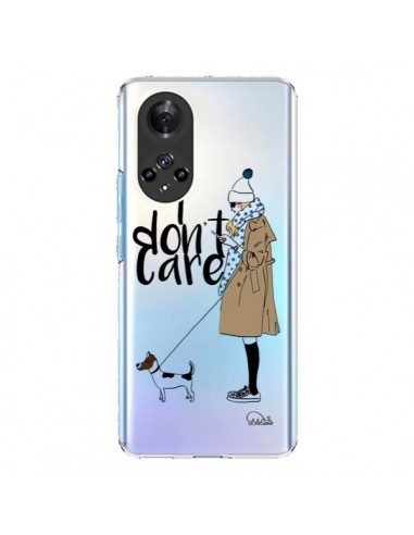 Coque Honor 50 et Huawei Nova 9 I don't care Fille Chien Transparente - Lolo Santo