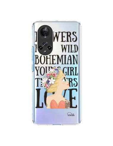 Coque Honor 50 et Huawei Nova 9 Flowers Love Transparente - Lolo Santo