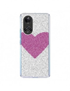 Coque Honor 50 et Huawei Nova 9 Coeur Rose Argent Love -...
