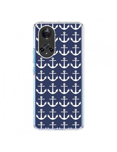 Coque Honor 50 et Huawei Nova 9 Ancre Marin Bleu Anchors Navy - Mary Nesrala