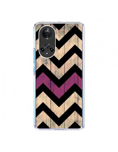 Coque Honor 50 et Huawei Nova 9 Chevron Vintage Bois Wood - Mary Nesrala