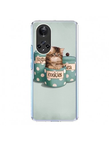 Coque Honor 50 et Huawei Nova 9 Chaton Chat Kitten Boite Cookies Pois - Maryline Cazenave