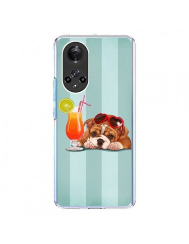 Coque Honor 50 et Huawei Nova 9 Chien Dog Cocktail Lunettes Coeur - Maryline Cazenave