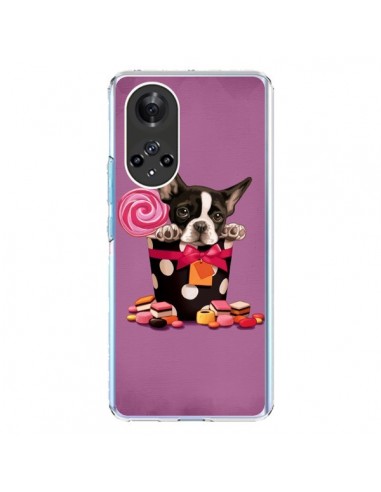 Coque Honor 50 et Huawei Nova 9 Chien Dog Boite Noeud Papillon Pois Bonbon - Maryline Cazenave