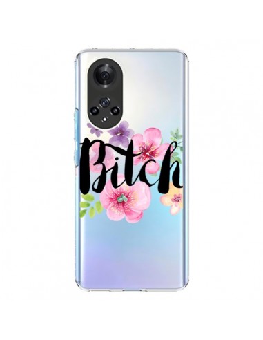 Coque Honor 50 et Huawei Nova 9 Bitch Flower Fleur Transparente - Maryline Cazenave