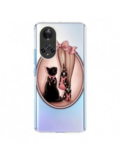 Coque Honor 50 et Huawei Nova 9 Lady Chat Noeud Papillon...