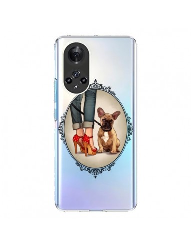 Coque Honor 50 et Huawei Nova 9 Lady Jambes Chien Bulldog Dog Transparente - Maryline Cazenave