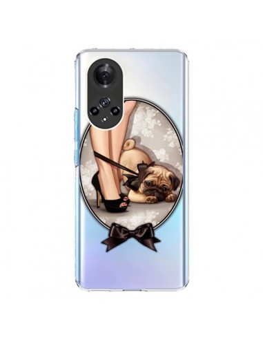 Coque Honor 50 et Huawei Nova 9 Lady Jambes Chien Bulldog Dog Noeud Papillon Transparente - Maryline Cazenave