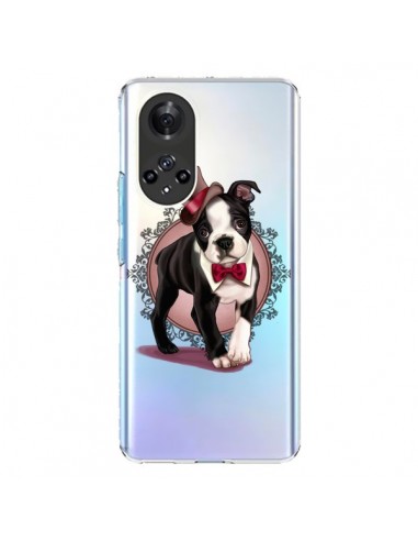 Coque Honor 50 et Huawei Nova 9 Chien Bulldog Dog Gentleman Noeud Papillon Chapeau Transparente - Maryline Cazenave