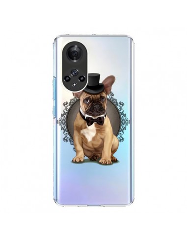 Coque Honor 50 et Huawei Nova 9 Chien Bulldog Noeud Papillon Chapeau Transparente - Maryline Cazenave