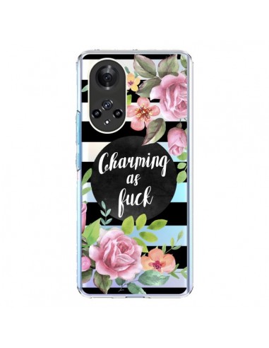 Coque Honor 50 et Huawei Nova 9 Charming as Fuck Fleurs Transparente - Maryline Cazenave