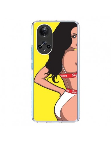 Coque Honor 50 et Huawei Nova 9 Pop Art Femme Jaune - Mikadololo