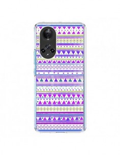 Coque Honor 50 et Huawei Nova 9 Bandana Violet Azteque -...