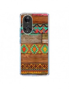 Coque Honor 50 et Huawei Nova 9 Indian Wood Bois Azteque...