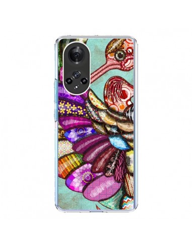 Coque Honor 50 et Huawei Nova 9 Paon Multicolore Eco Bird - Maximilian San