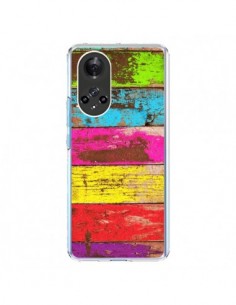 Coque Honor 50 et Huawei Nova 9 Bois Coloré Vintage -...