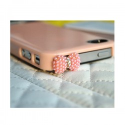 Plugy Noeud Papillon Perles Diamant pour prise jack