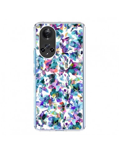 Coque Honor 50 et Huawei Nova 9 Aquatic Flowers Blue - Ninola Design