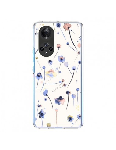 Coque Honor 50 et Huawei Nova 9 Blue Soft Flowers - Ninola Design