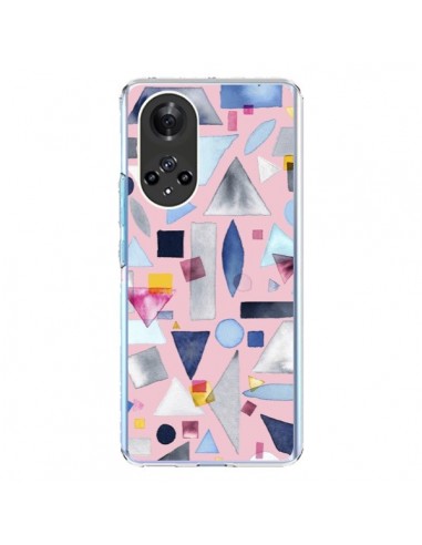 Coque Honor 50 et Huawei Nova 9 Geometric Pieces Pink - Ninola Design