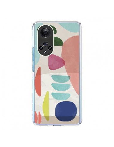 Coque Honor 50 et Huawei Nova 9 Moody Geometry Multi White - Ninola Design