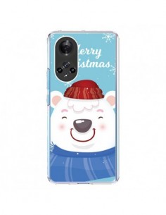 Coque Honor 50 et Huawei Nova 9 Ours Blanc de Noël Merry...